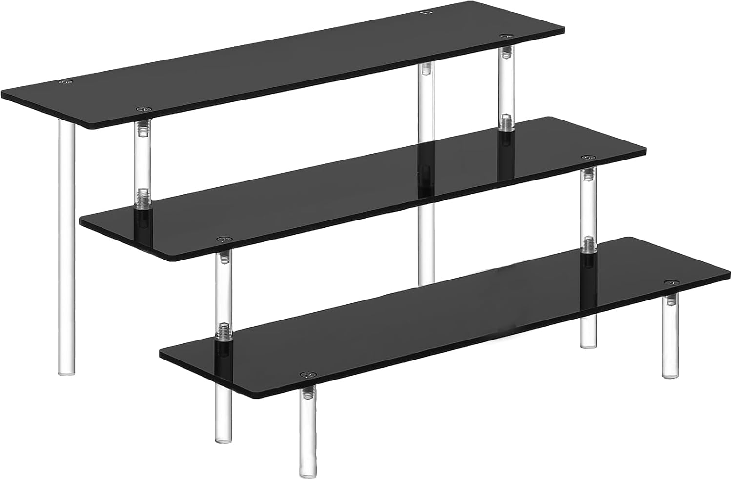 Pop Display Shelf - 3 Tier Perfume Organizer Stand, Black