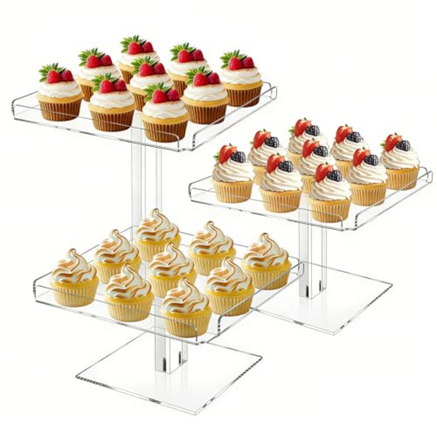 3 Tiered Serving Tray Set for  – Display Risers Set Bewertung und Preis
