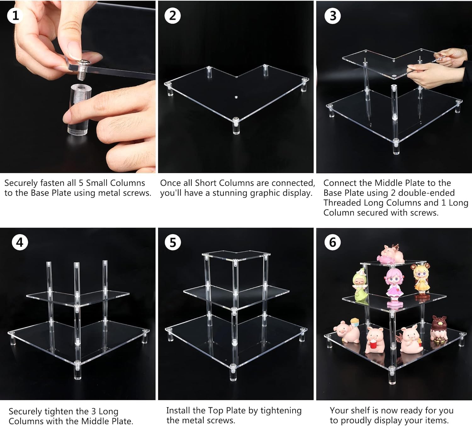 3 Tier Acrylic Display Riser,  – Pop Display Shelf Bewertung und Preis