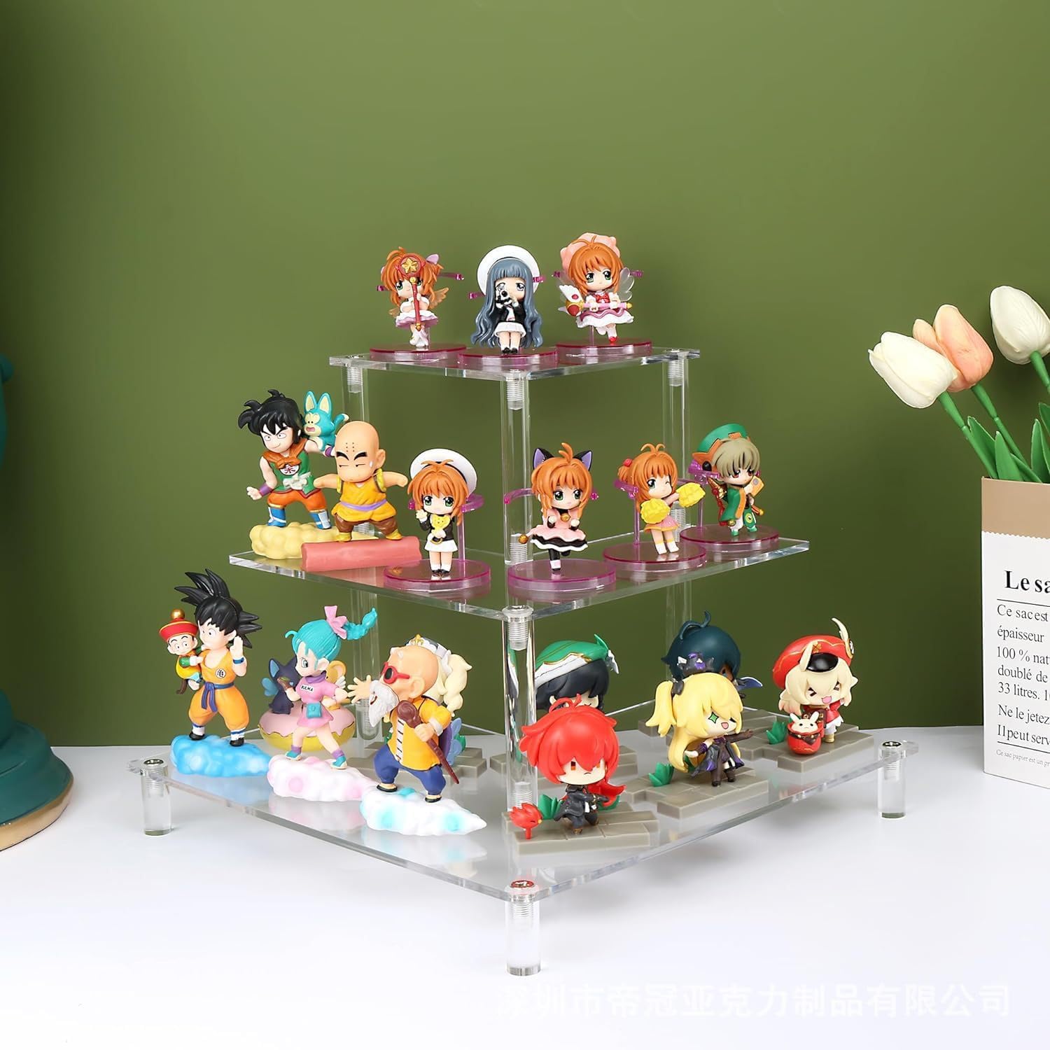 3 Tier Acrylic Display Riser,  – Pop Display Shelf Bewertung und Preis