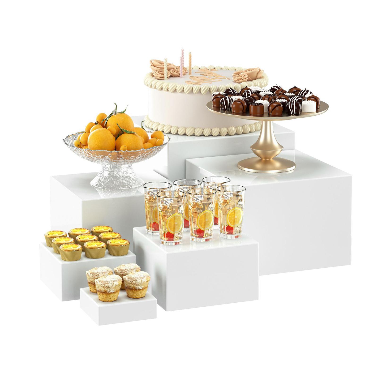 6x Acrylic Buffet Riser Desser – Display Risers Set Bewertung und Preis