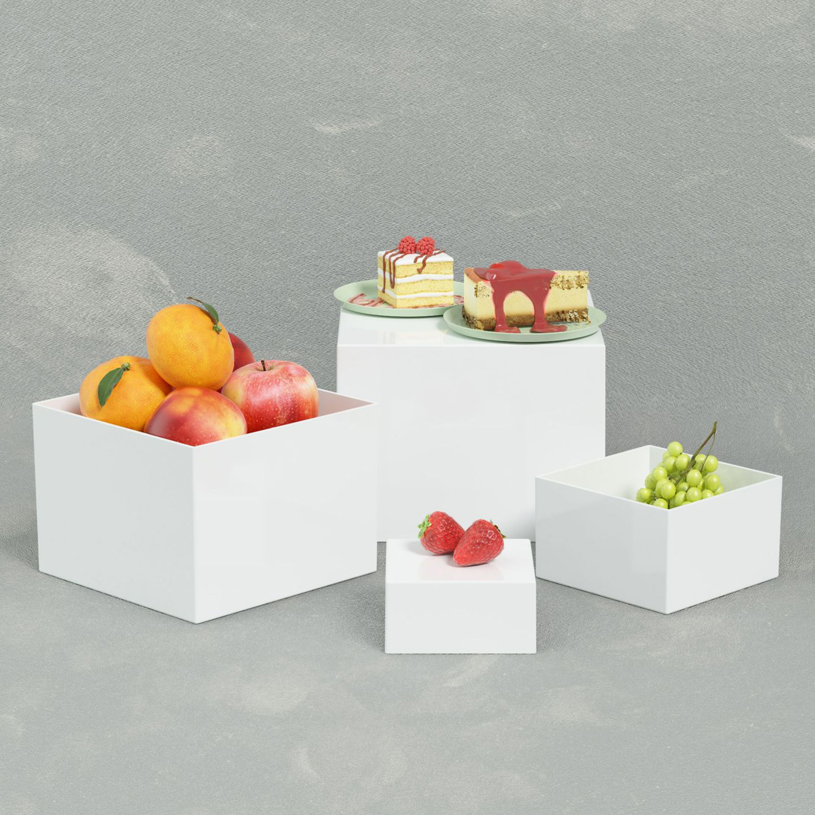 6x Acrylic Buffet Riser Desser – Display Risers Set Bewertung und Preis