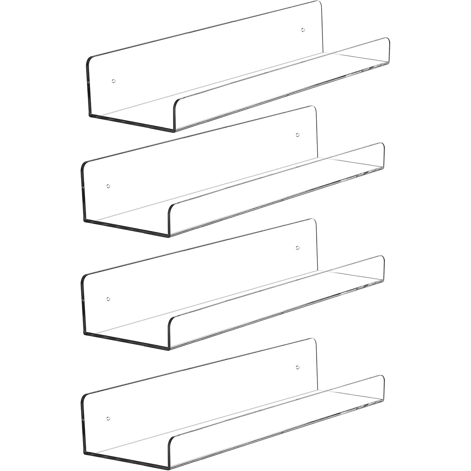 4 Pack Clear Acrylic Floating  – Pop Display Shelf Bewertung und Preis