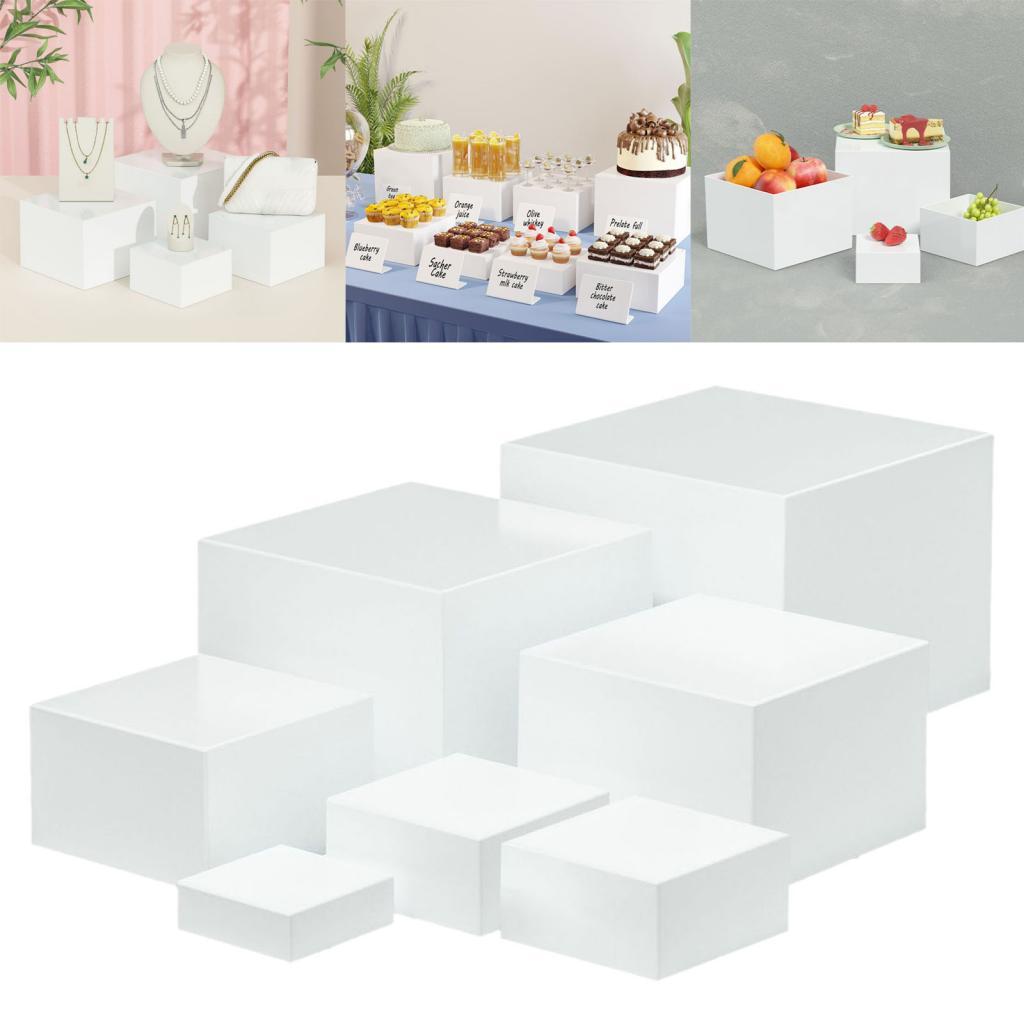7 Pieces Acrylic Cube Display  – Display Risers Set Bewertung und Preis