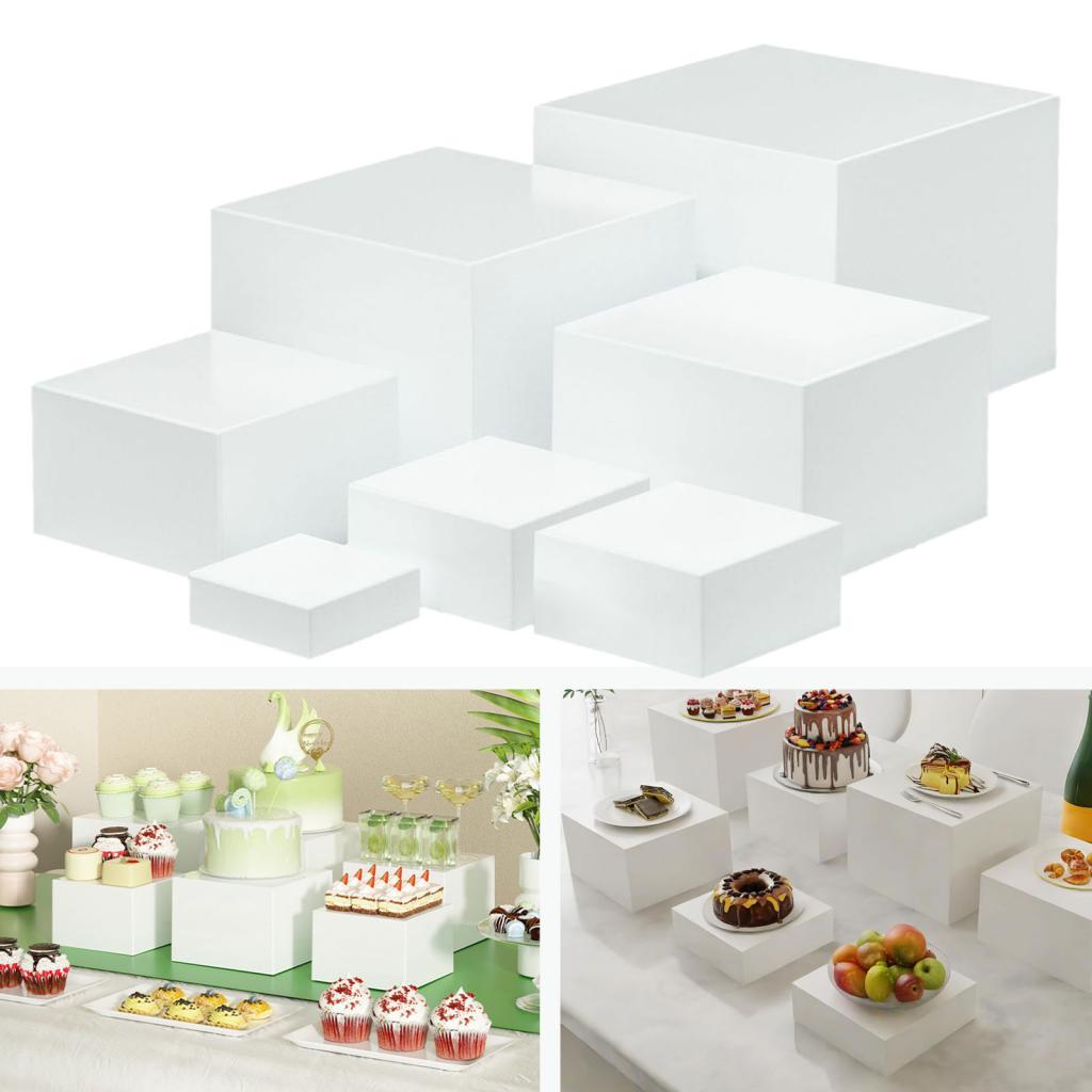 7 Pieces Acrylic Cube Display  – Display Risers Set Bewertung und Preis