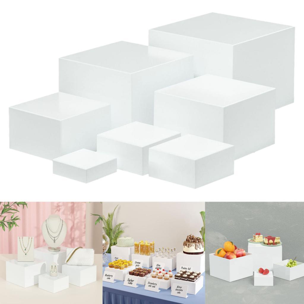 7 Pieces Acrylic Cube Display  – Display Risers Set Bewertung und Preis
