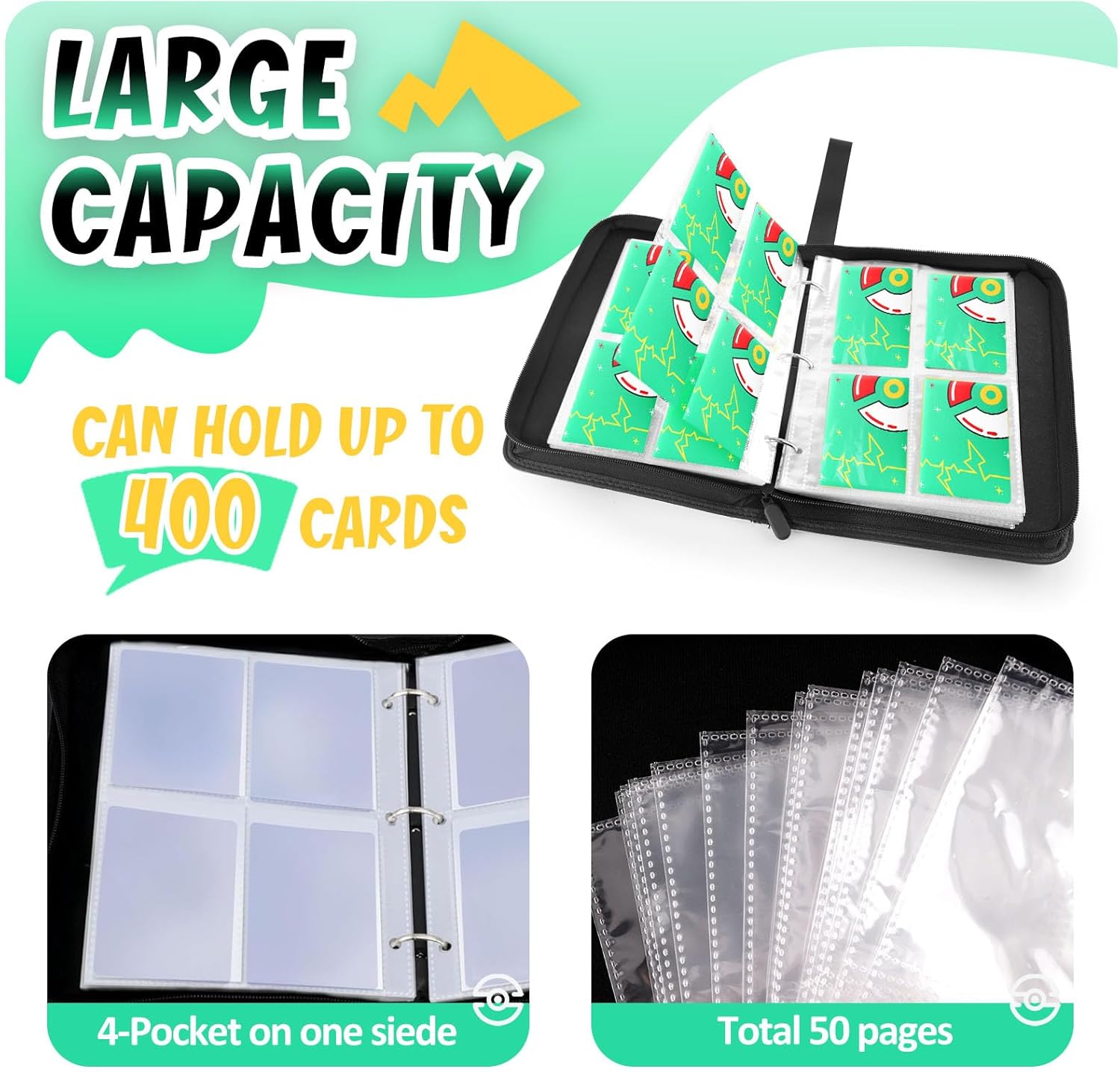 400 Pockets Card Binder with 5 – Trading Card Binder Bewertung und Preis