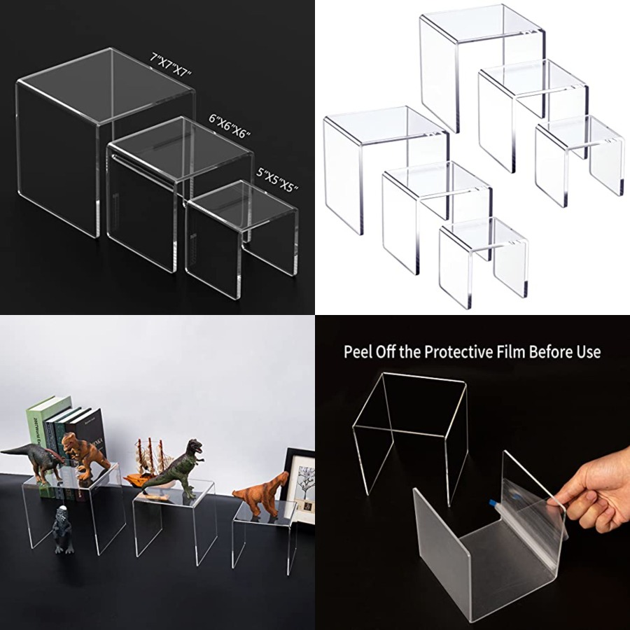 Clear Acrylic Display Risers 2 – Display Risers Set Bewertung und Preis