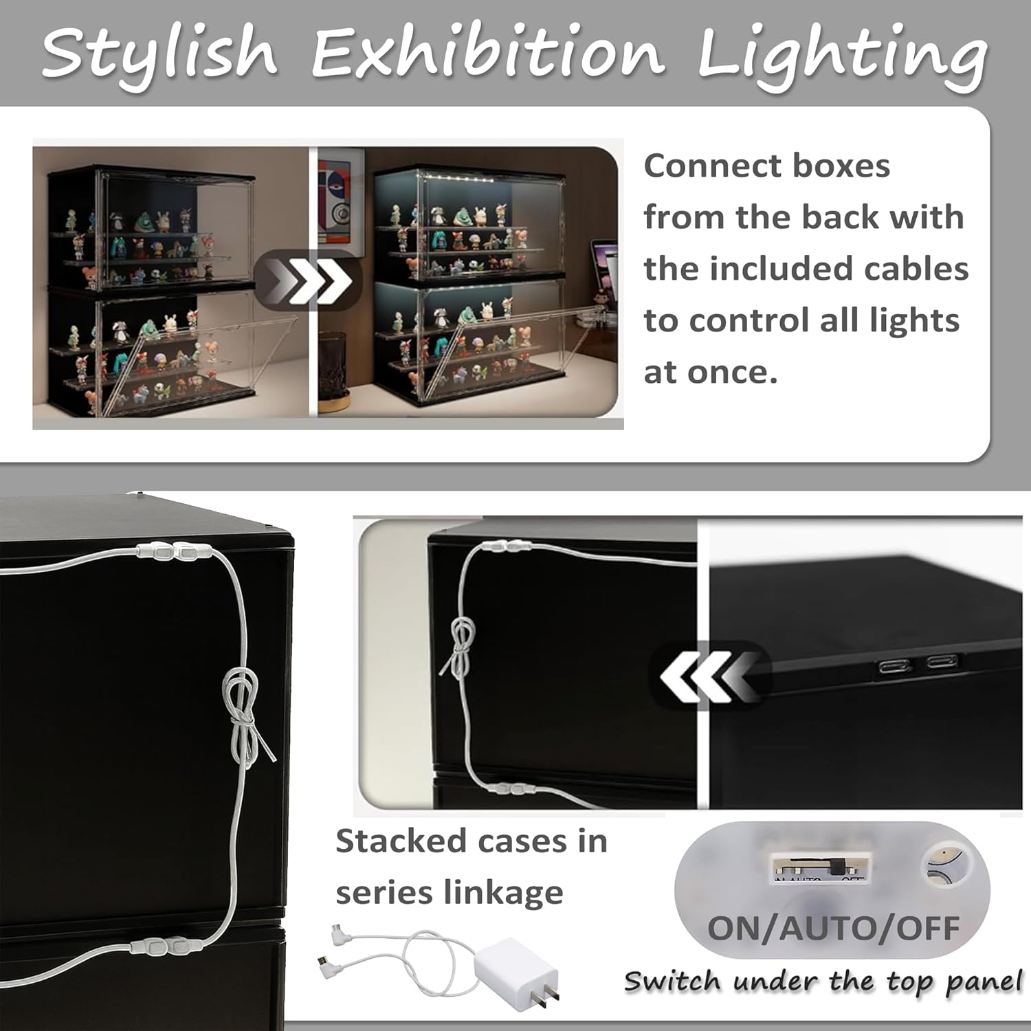 3-Tier Stackable LED Display C – Display Case Acrylic Bewertung und Preis