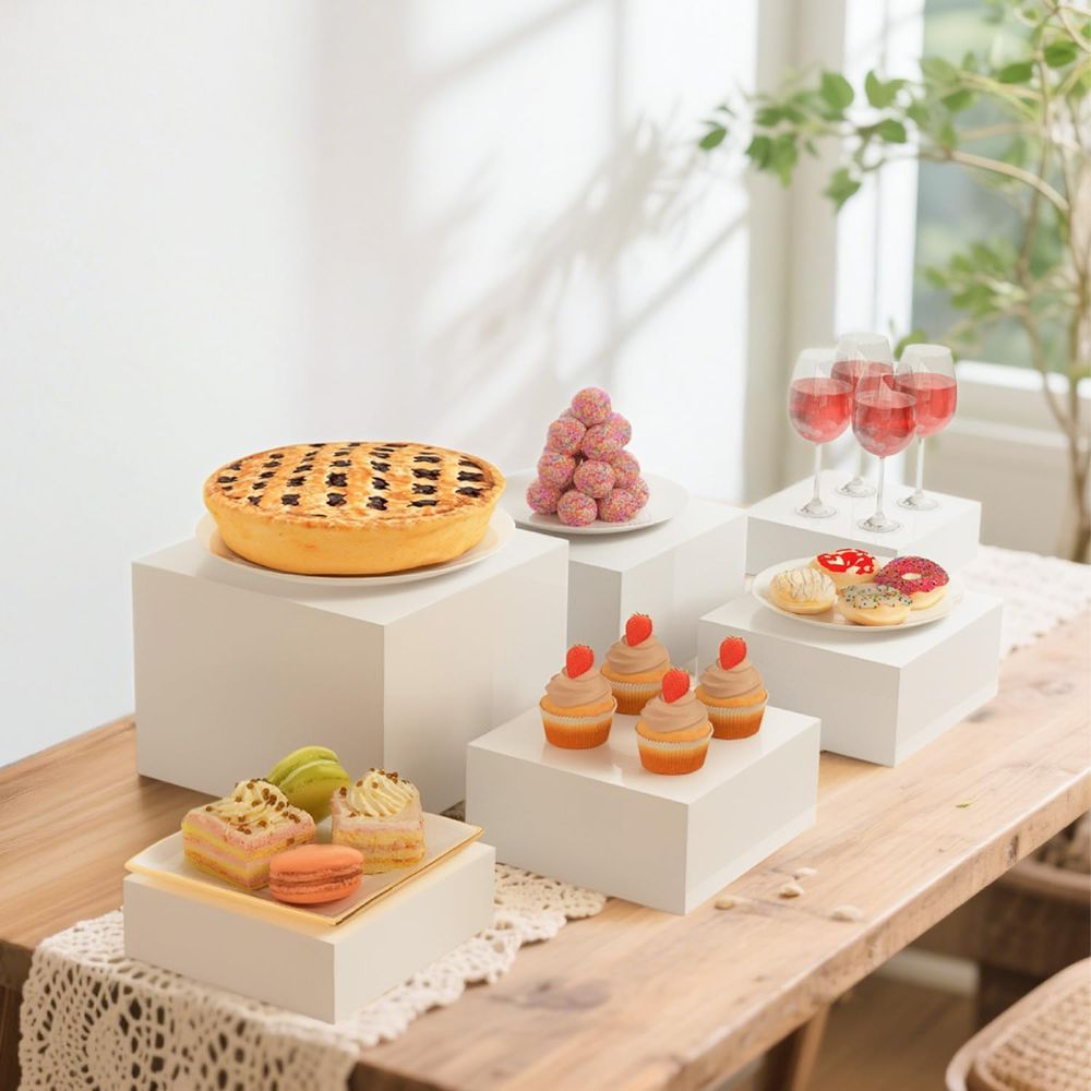 【8Pcs】 Buffet Risers,Dessert T – Display Risers Set Bewertung und Preis